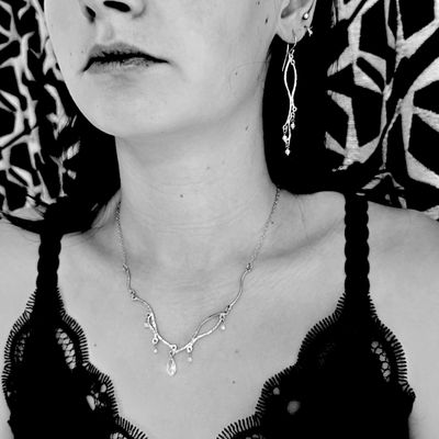 Necklace 18k gold-plated silver - WAVE collection - Harry TiLLEY jewelry