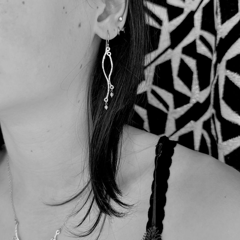 Earrings 18k gold-plated silver - WAVE collection - Harry TiLLEY jewelry