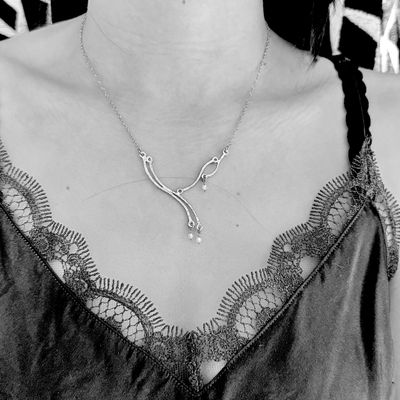 Necklace 18k gold-plated silver - WAVE collection - Harry TiLLEY jewelry