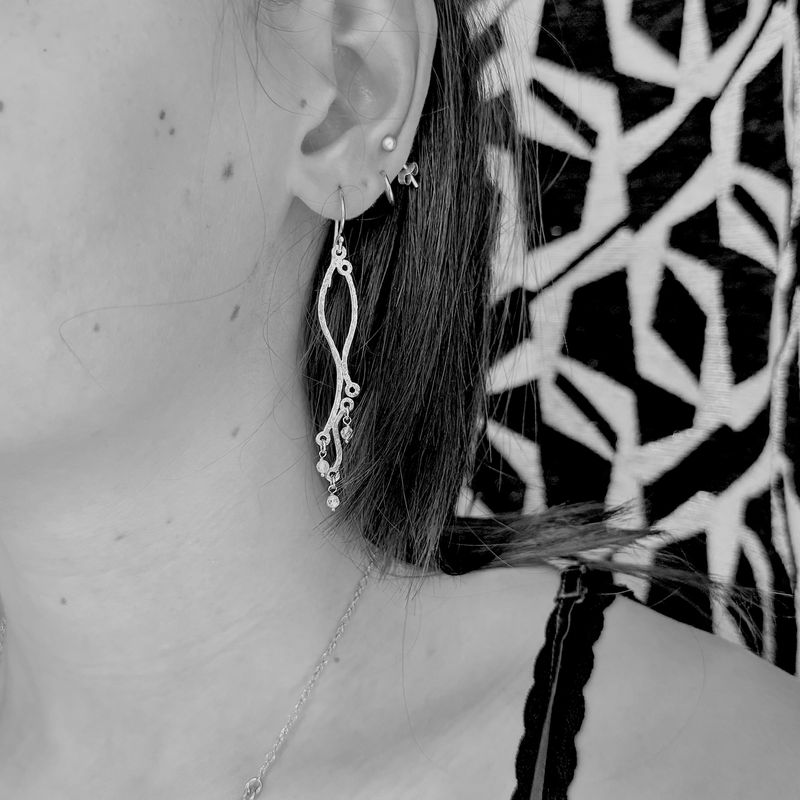 Earrings 18k gold-plated silver - WAVE collection - Harry TiLLEY jewelry