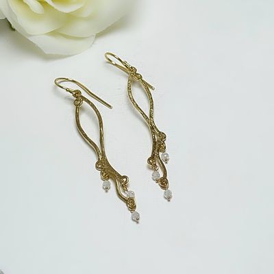 Earrings 18k gold-plated silver - WAVE collection - Harry TiLLEY jewelry