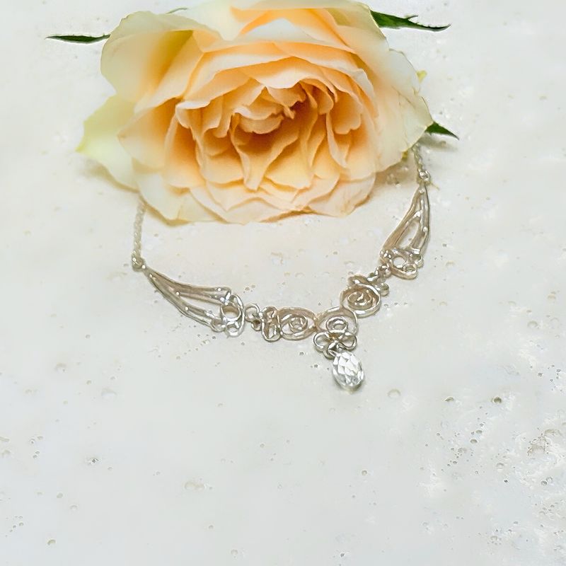 Silver necklace - Swarovski