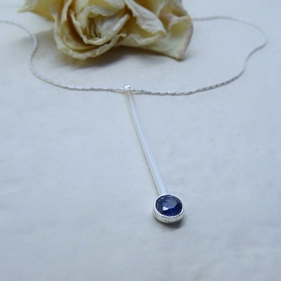 Silver pendant - Sapphire Zirconia stones Silver pendant - Sapphire Zirconia stones