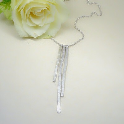 Silver pendant - Hammered silver