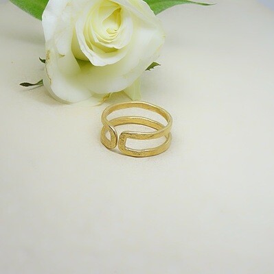 Gold plated silver ring