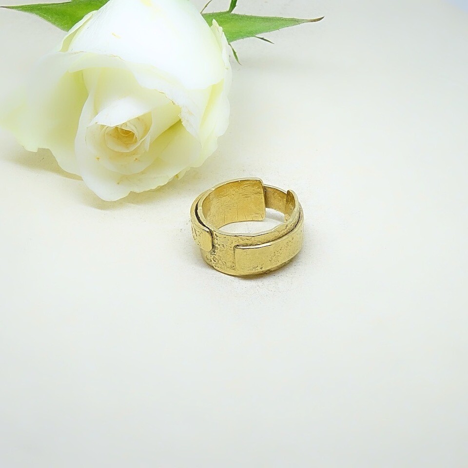 Gold plated silver ring