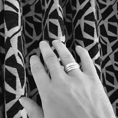 Zilveren ring - Hamer steenslag motief - Mannenring - Handgemaakt door Harry TiLLEY