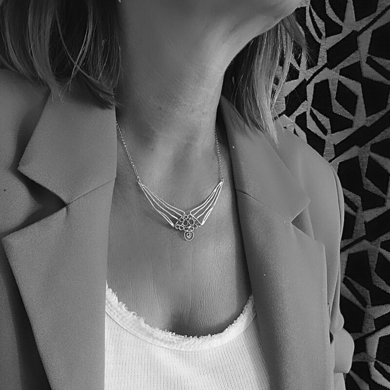 Verguld zilveren ketting met roosjes - La Vie En Rose - Harry TiLLEY Juwelen