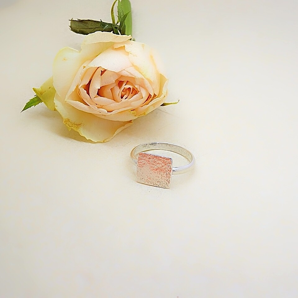Silver ring - Square plate - Harry TiLLEY Jewelry
