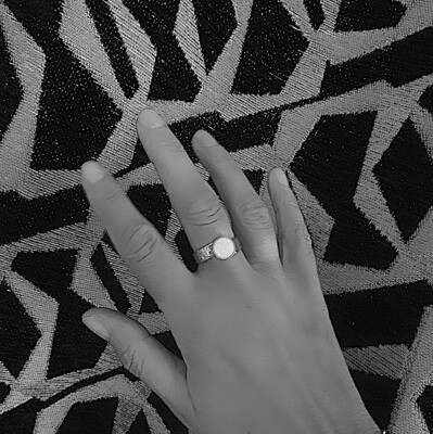 Gold plated ring - White Opal