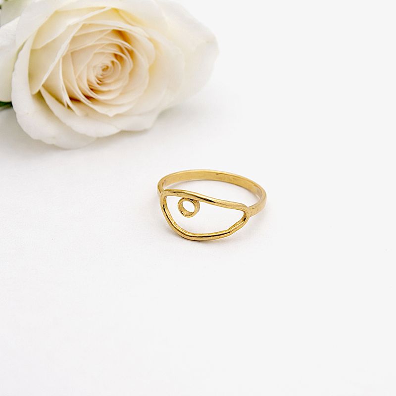 Silver gold plated ring