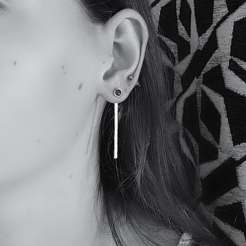 Silver earrings - Amethist