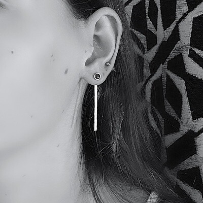 Silver earrings - Amethist