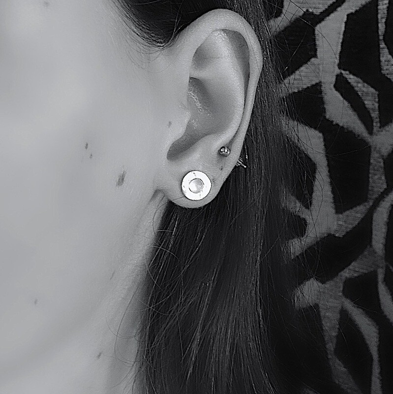 Silver earrings - Quartz rose