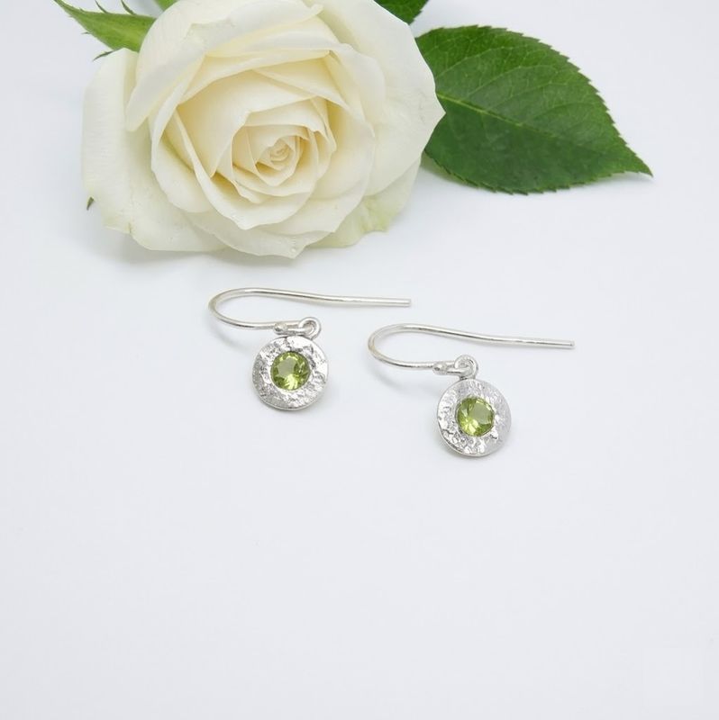 Silver earrings - Peridot
