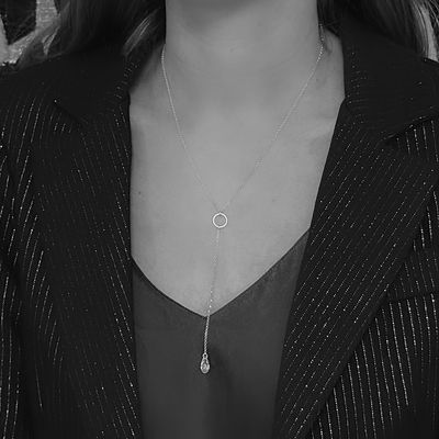 Silver pendant - Swarovski