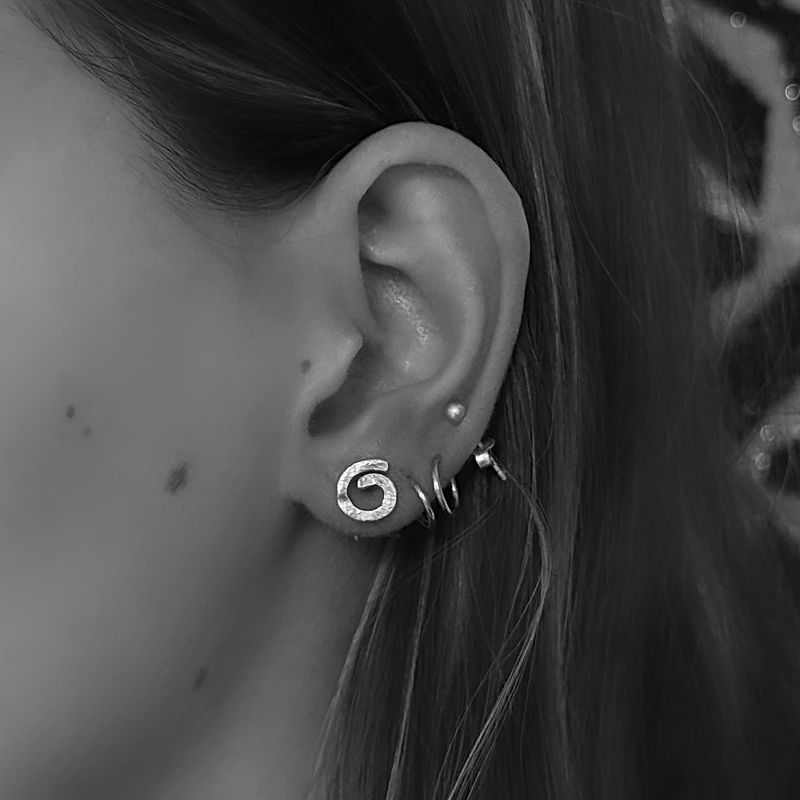 Gold plated silver stud earrings