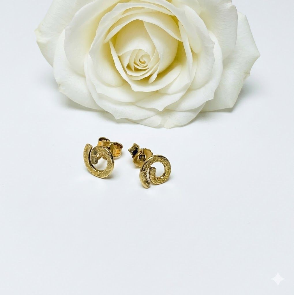 Gold plated silver stud earrings