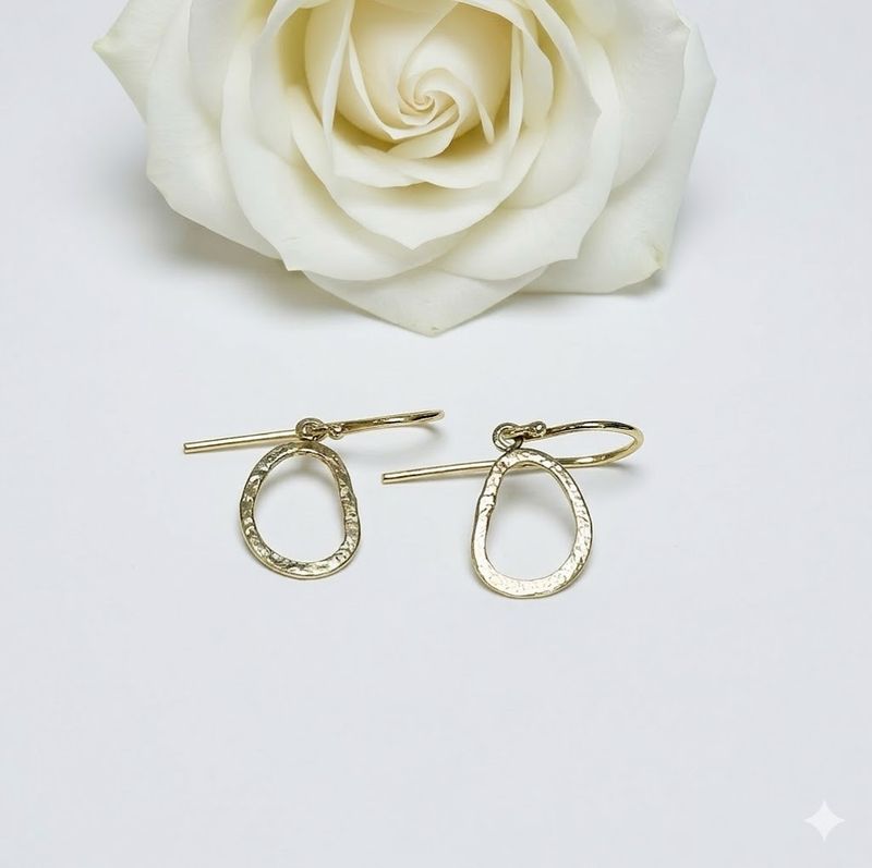 Gold plated silver earring