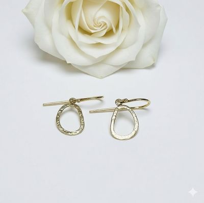 Gold plated silver earring