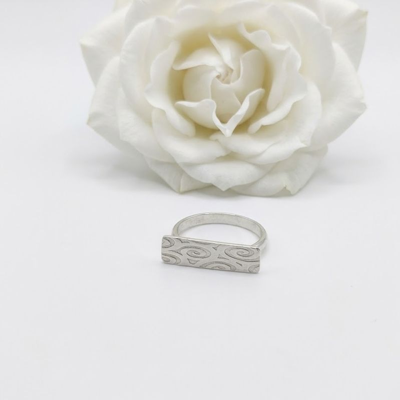 Silver ring - Curls