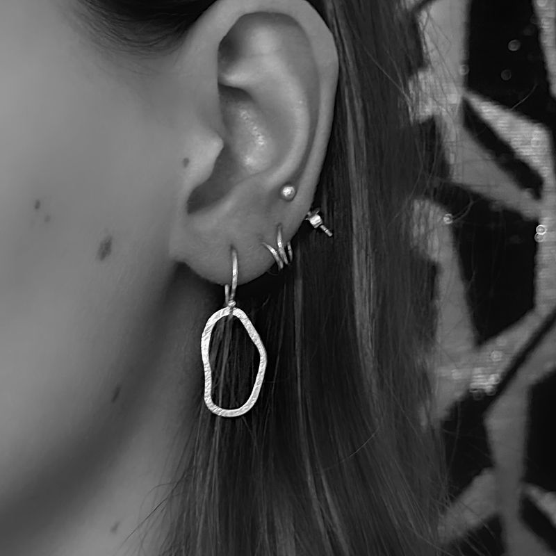 Silver earring