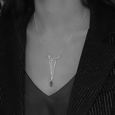 Silver necklace - Swarovski