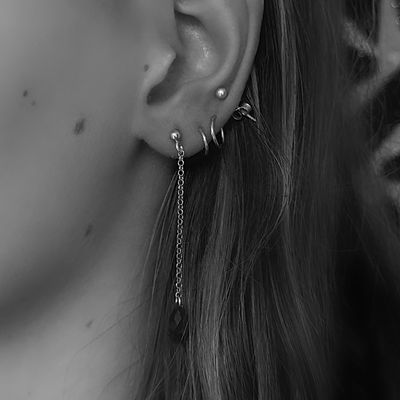 Gold plated ear studs - Swarovski