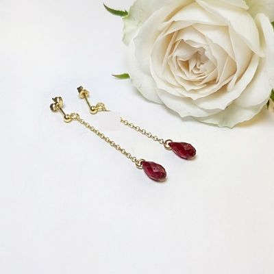 Gold plated ear studs - Swarovski