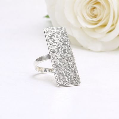 Silver ring - Curls