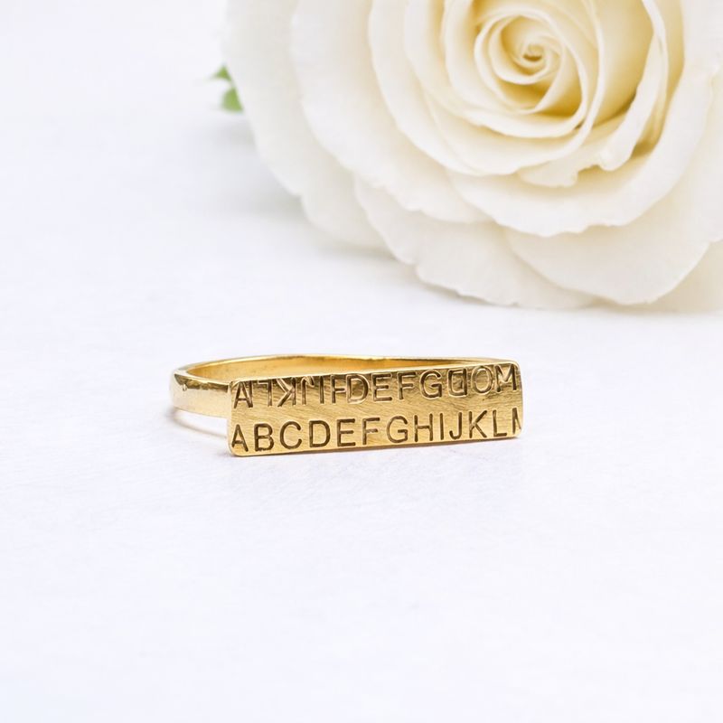 Silver ring - Alphabet