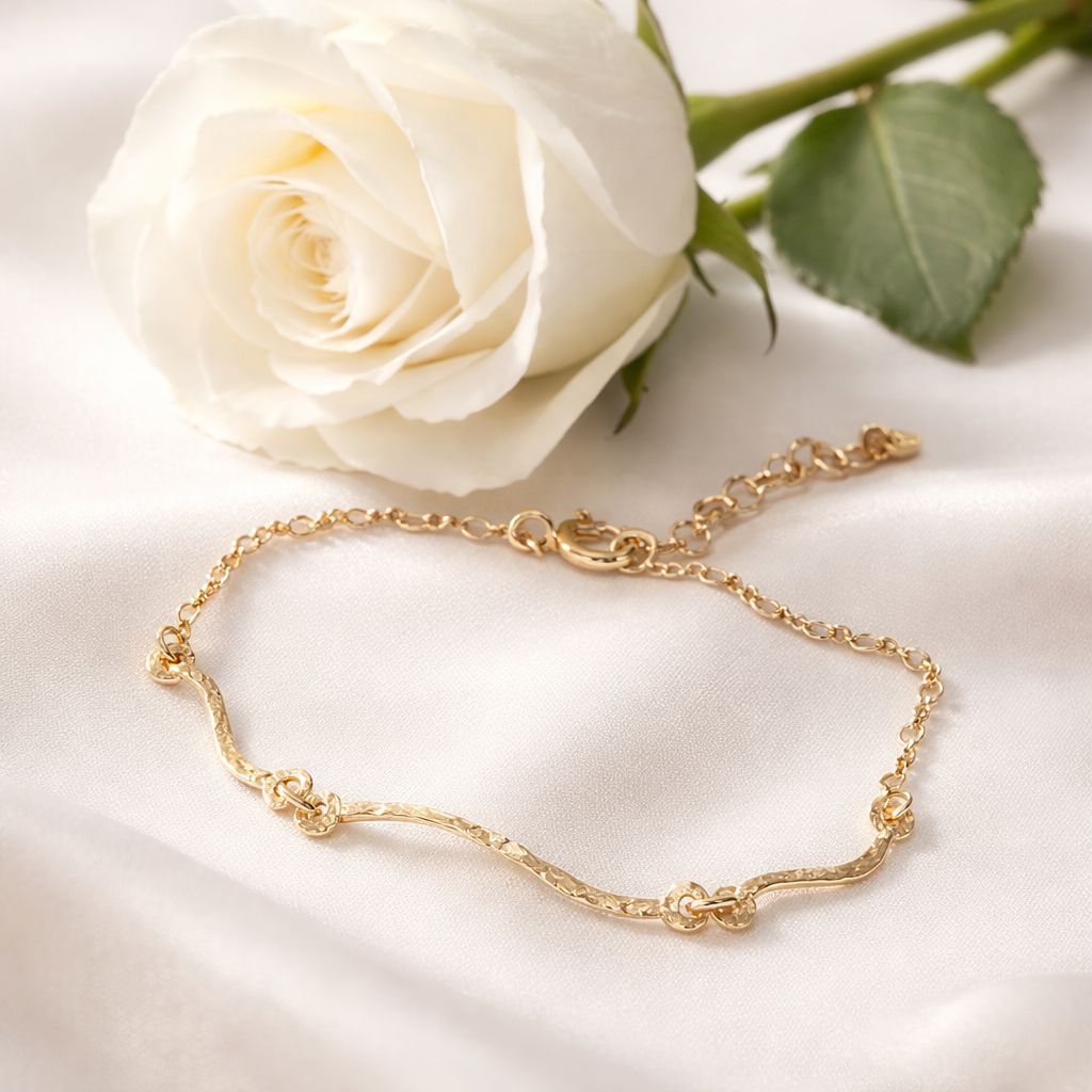 Bracelet 18k gold-plated silver - WAVE collection - Harry TiLLEY jewelry