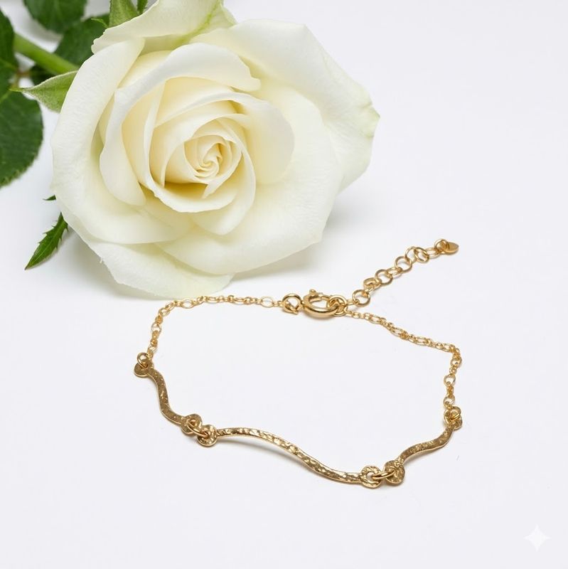 Bracelet 18k gold-plated silver - WAVE collection - Harry TiLLEY jewelry