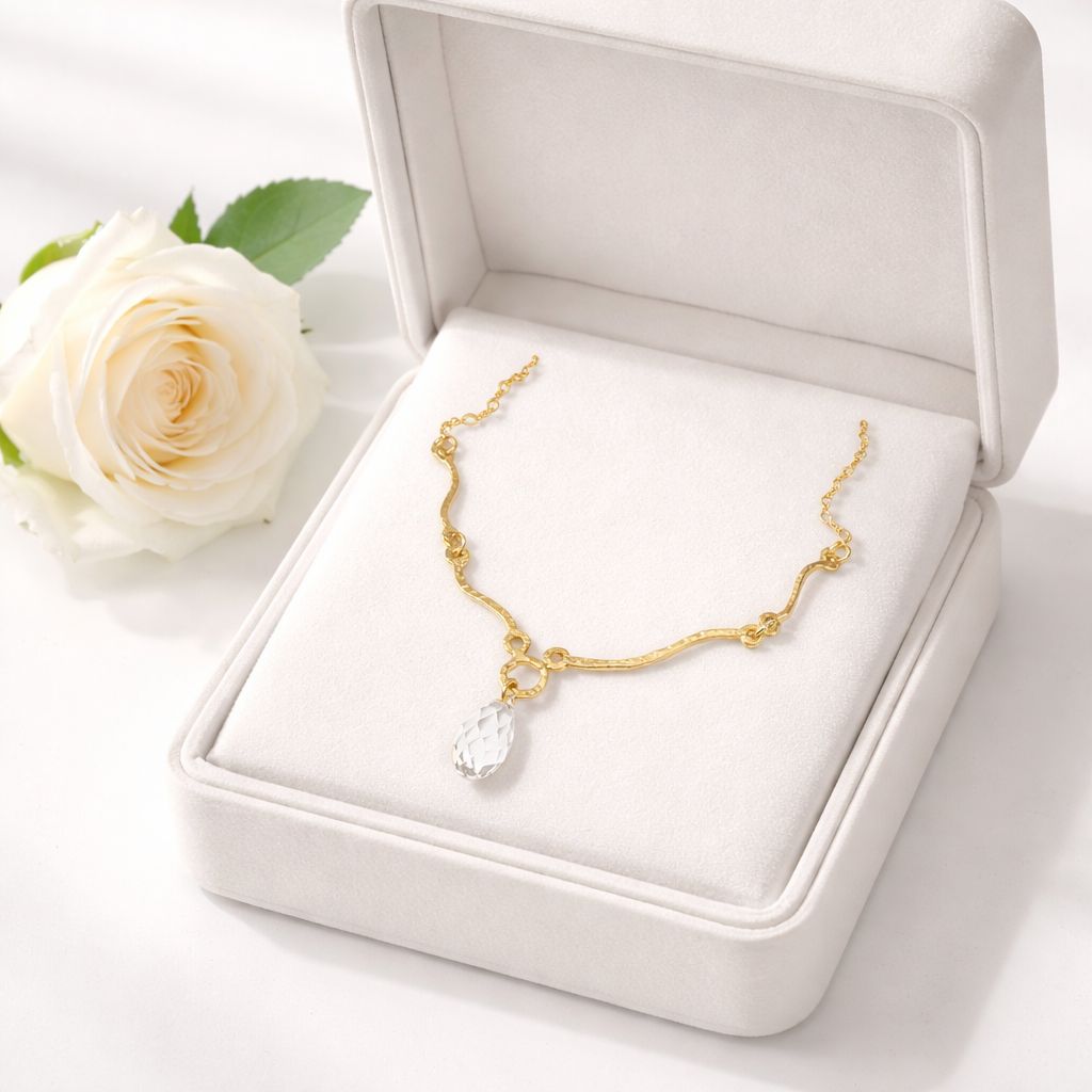 Necklace 18k gold plated silver - WAVE collection - Harry TiLLEY jewelry