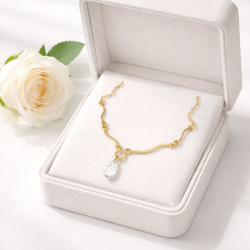 Necklace 18k gold plated silver - WAVE collection - Harry TiLLEY jewelry