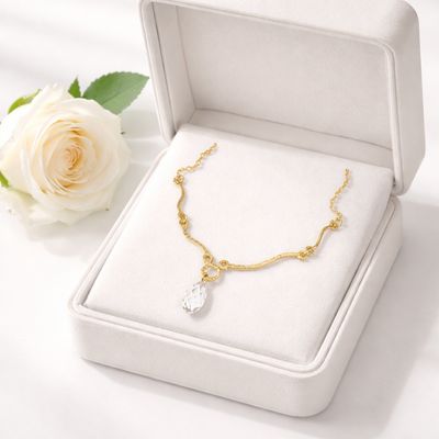 Necklace 18k gold plated silver - WAVE collection - Harry TiLLEY jewelry