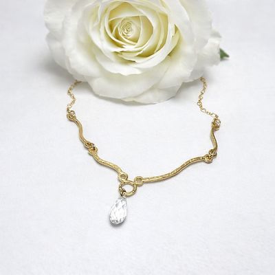 Necklace 18k gold-plated silver - WAVE collection - Harry TiLLEY jewelry