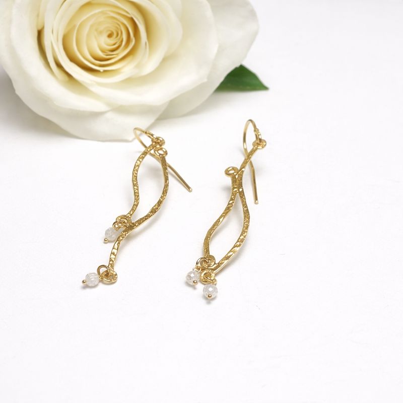 Earrings 18k gold-plated silver - WAVE collection - Harry TiLLEY jewelry