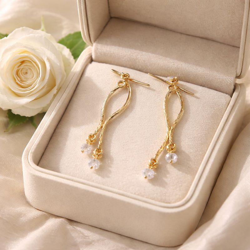 Earrings 18k gold plated silver - WAVE collection - Harry TiLLEY jewelry