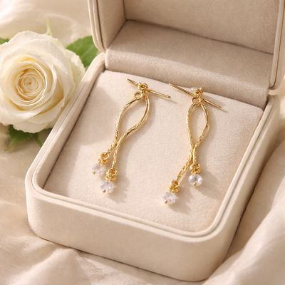 Earrings 18k gold plated silver - WAVE collection - Harry TiLLEY jewelry