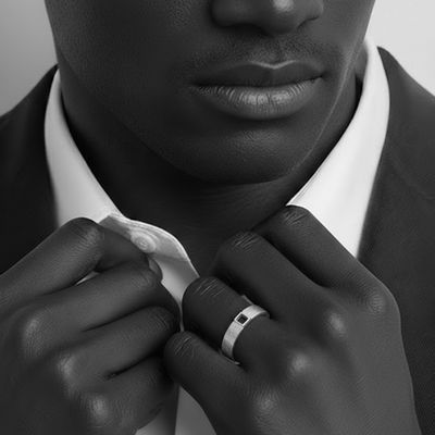 Gold-plated silver ring with a square at the front