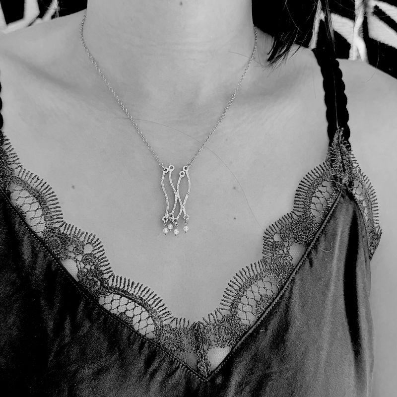 Necklace 18k gold-plated silver - WAVE collection - Harry TiLLEY jewelry