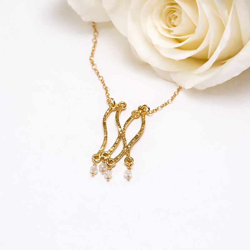 Necklace 18k gold-plated silver - WAVE collection - Harry TiLLEY jewelry