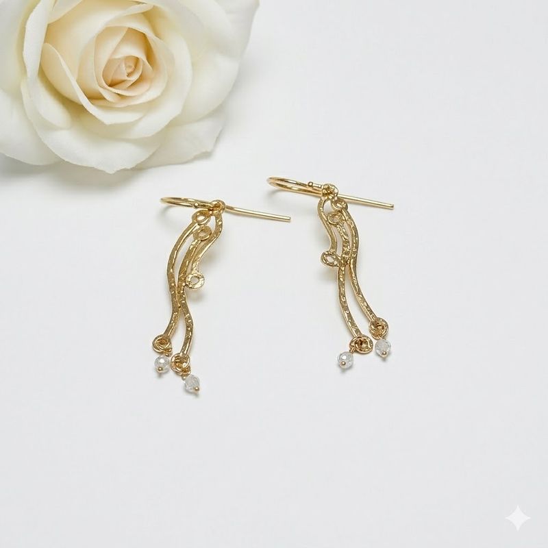 Wavy earrings - Harry TiLLEY creations - 18k silver plated