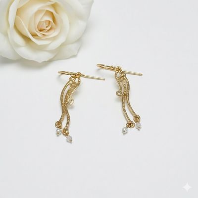 Wavy earrings - Harry TiLLEY creations - 18k silver plated