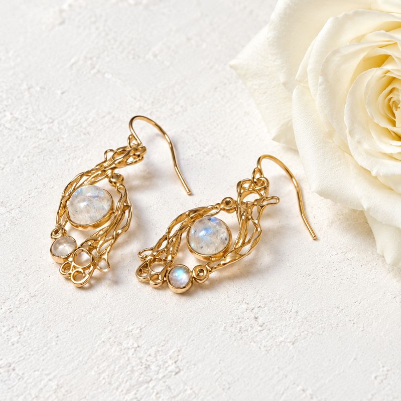 Enchanting moonstone earrings – Kaat Tilley Power
