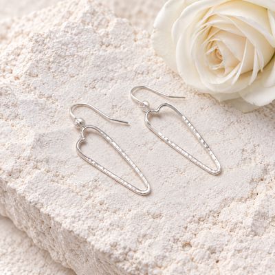 Elegant heart-shaped earrings