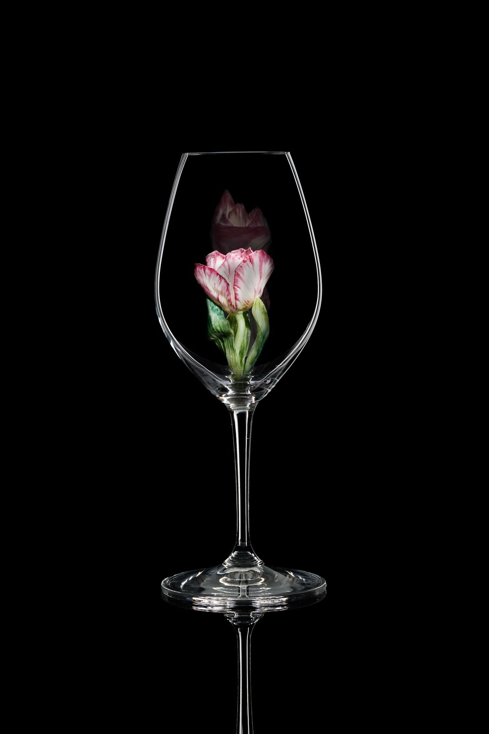 Бокал для шампанского Тюльпан розовый, стекло Ридель.