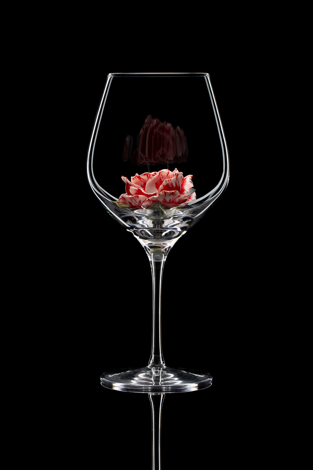 Бокал для красного вина Роза полосатая.