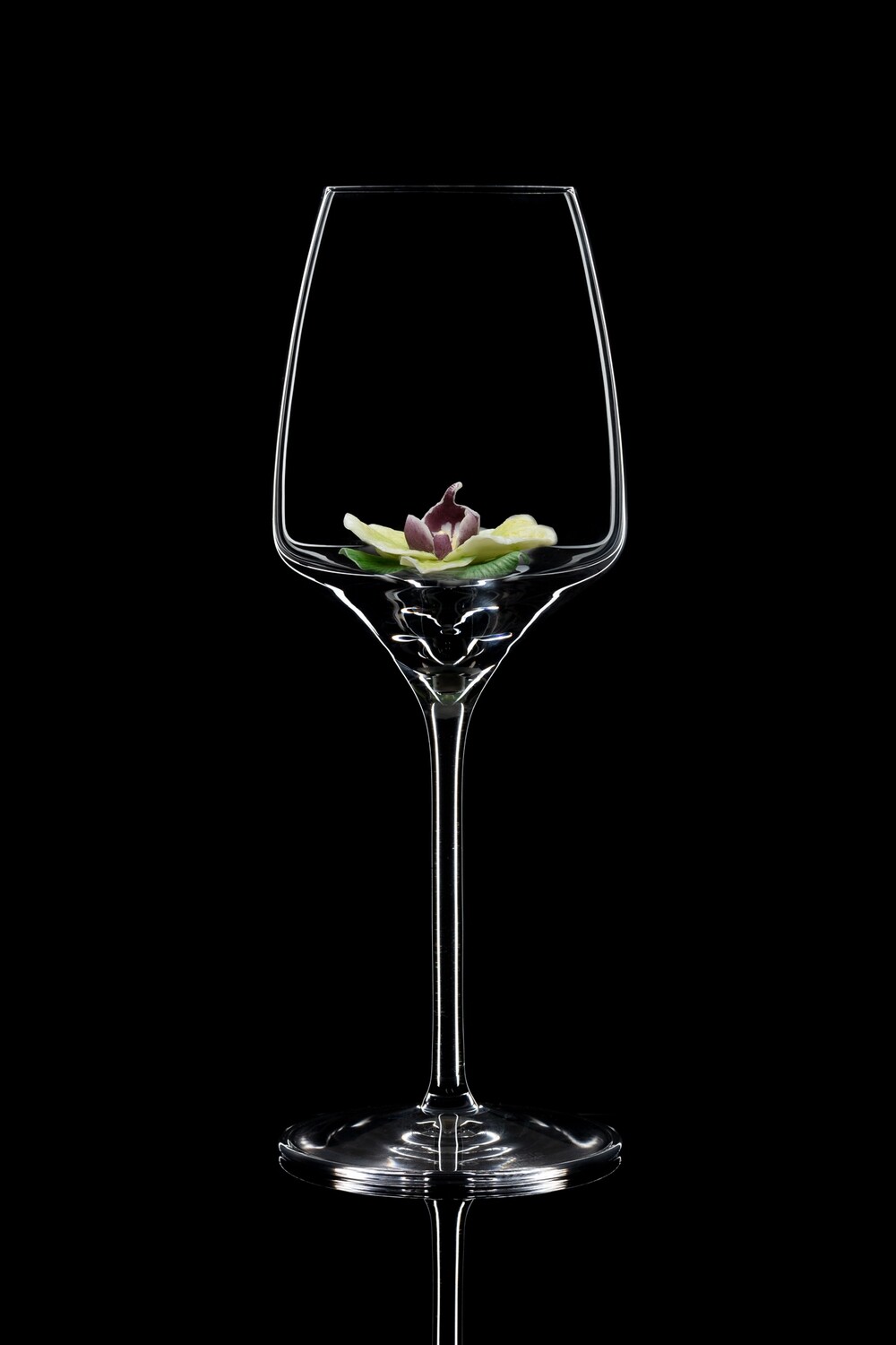 Бокал для белого вина Орхидея Каттеля. Низкая. (роспись)